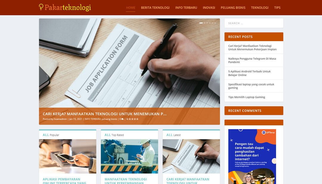 Pakar Teknologi – Ahlinya Teknologi & Informasi