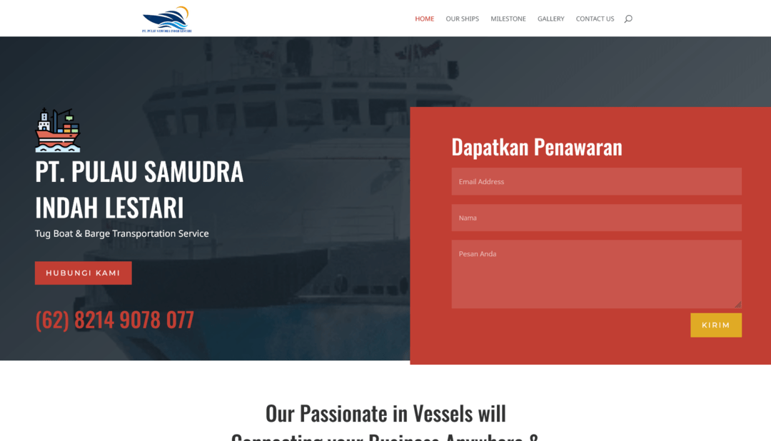 Samudra Indah Lestari – Sewa Kapal Tongkang