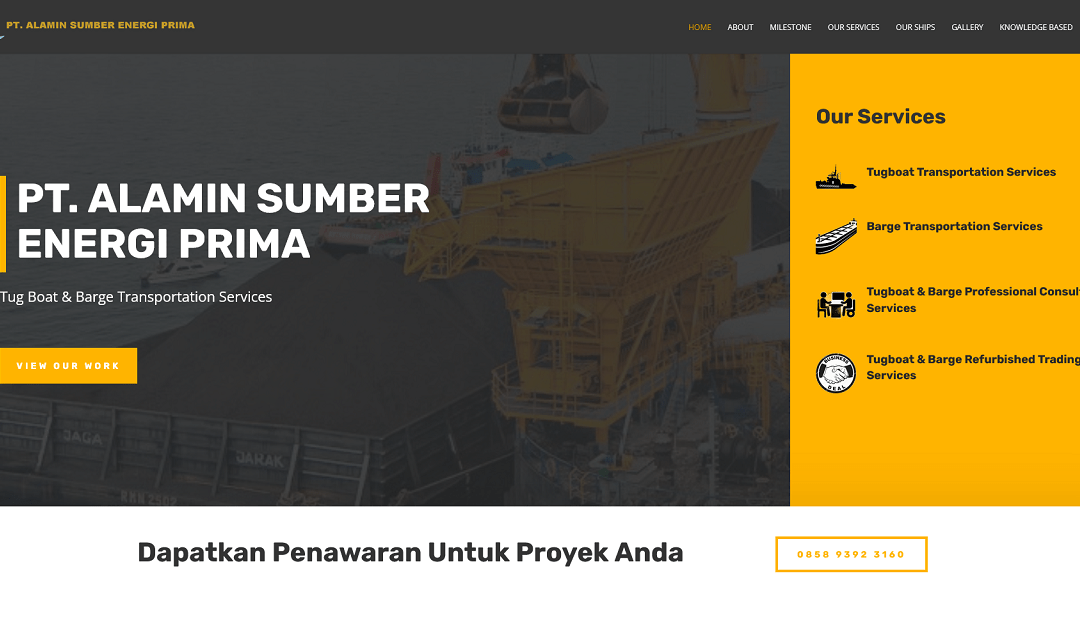 Alamin Sumber Energi Prima – Tug Boat dan Tongkang