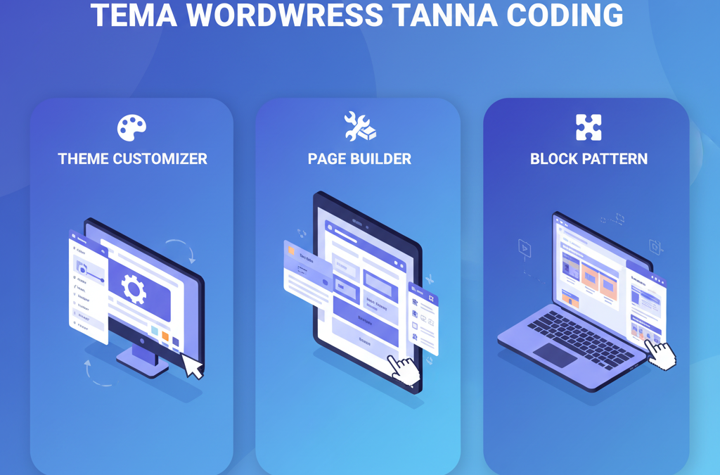 Panduan Praktis Kustomisasi Tema WordPress Tanpa Coding: Memanfaatkan Customizer,  Page Builder, dan Block Pattern