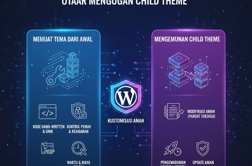 Kustomisasi yang Aman dan Efisien: Memilih Antara Membuat Tema dari Awal atau  Menggunakan Child Theme