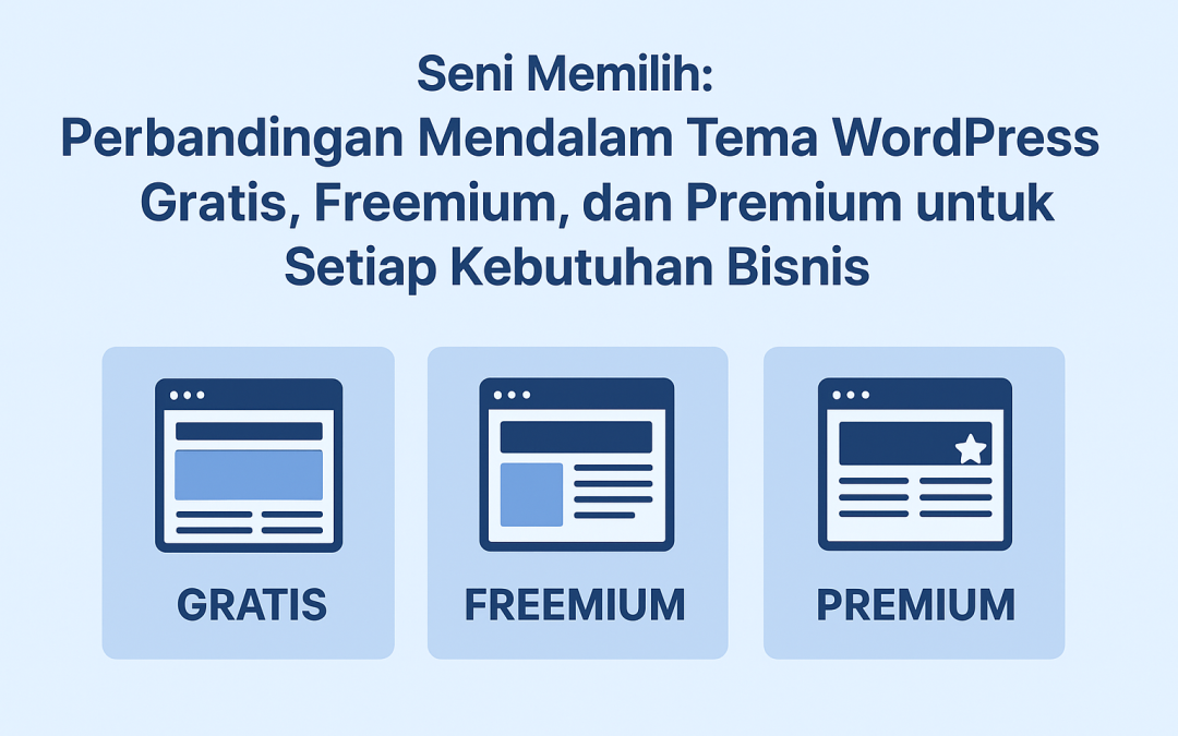 Seni Memilih: Perbandingan Mendalam Tema WordPress Gratis, Freemium, dan Premium  untuk Setiap Kebutuhan Bisnis